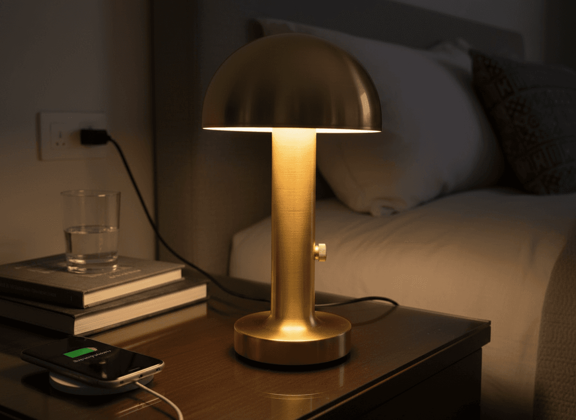 Lunensa Modern Mushroom Bedside Lamp